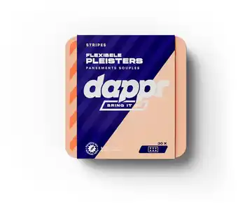 ANWB Dappr Sensitive Pleisters STRIPES 30ST Zalm aanbieding