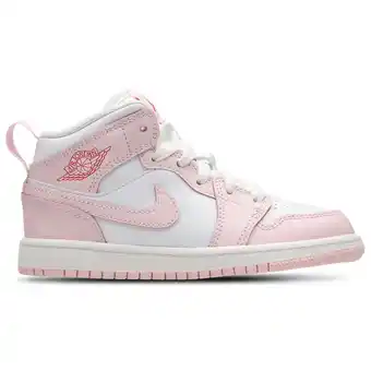 Foot Locker Jordan Aj1 Mid Peuterschoenen - Roze - Maat 32 - Leer aanbieding