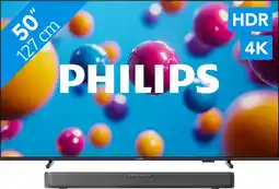 Coolblue Philips 50'' PUS7000 4K (2025) + Philips TAB5109 aanbieding