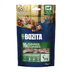 Zooplus Voordeelpakket: 2x70g Bozita Meaty Bites Eland Eend hondensnacks aanbieding
