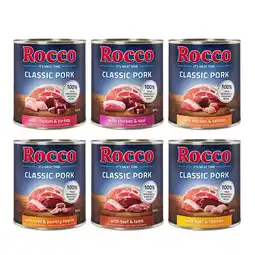 Zooplus 12x800g Mix (6 Smaken) Classic Pork Rocco Hondenvoer aanbieding