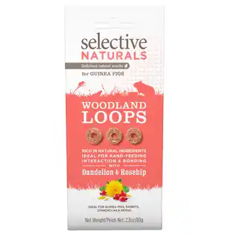 Zooplus 2x80g Selective Naturals Woodland Loops voor cavia's aanbieding