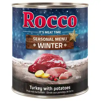 Zooplus 24x800g Rund met Kalkoen en Aardappelen Rocco Winter Hondenvoer nat aanbieding