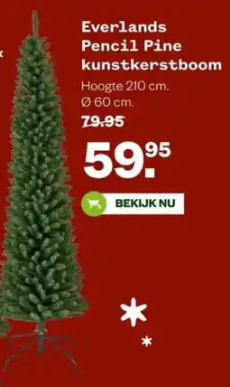 Welkoop Everlands Pencil Pine kunstkerstboom aanbieding