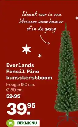 Welkoop Everlands Pencil Pine kunstkerstboom aanbieding