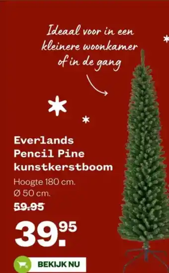 Welkoop Everlands Pencil Pine kunstkerstboom aanbieding