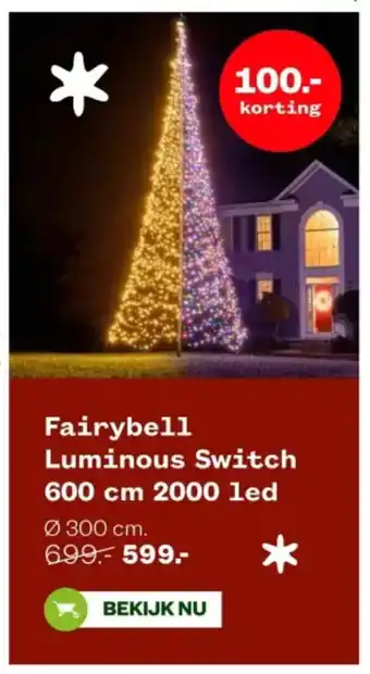 Welkoop Fairybell Luminous Switch 600 cm 2000 led aanbieding