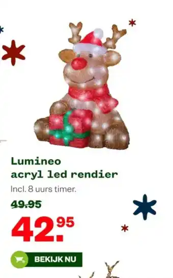 Welkoop Lumineo acryl led rendier aanbieding