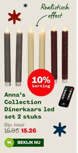 Welkoop Anna's Collection Dinerkaars led set 2 stuks aanbieding