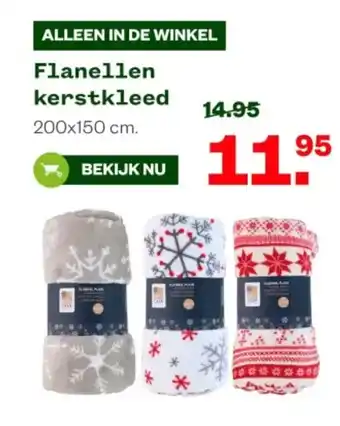 Welkoop Flanellen kerstkleed aanbieding