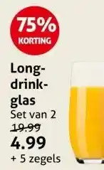Hoogvliet Long- drink- glas aanbieding