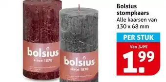 Hoogvliet Bolsius stompkaars aanbieding