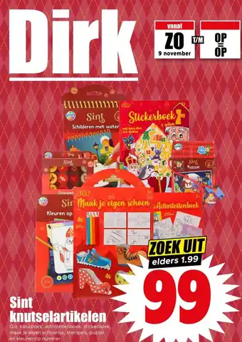 Dirk Sint MYYY knutselartikelen aanbieding