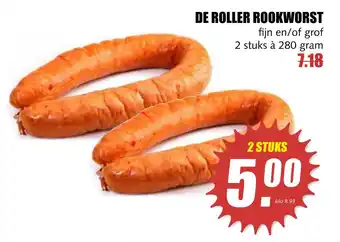 MCD Supermarkt De Roller Rookworst 280 gram aanbieding