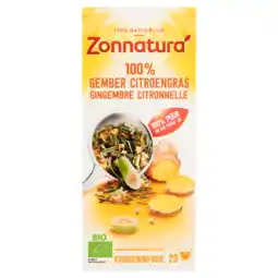 Dekamarkt Zonnatura Kruidenthee gember-citroengras kop 20 zakjes aanbieding