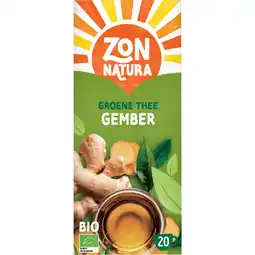 Dekamarkt Zonnatura Biologische kruidenthee groene thee gember aanbieding