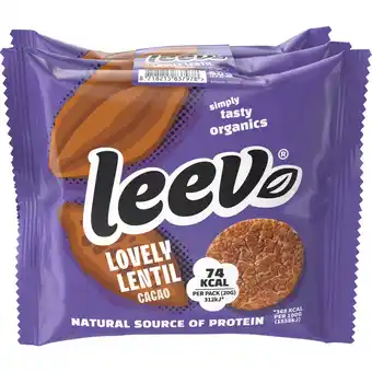Dekamarkt Leev Bio lentil wafels cacao 3x2 aanbieding