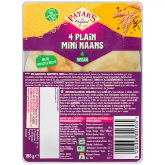 Dekamarkt Patak's Mini naanbrood naturel aanbieding