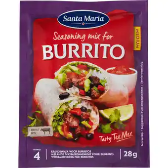 Dekamarkt Santa Maria Burrito seasoningmix aanbieding