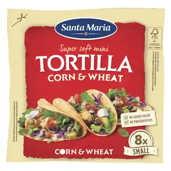 Dekamarkt Santa Maria Tortilla corn & wheat small 8 stuks aanbieding