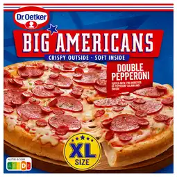 Dekamarkt Dr. Oetker Big Americans pizza XL double pepperoni aanbieding