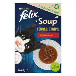 Dekamarkt Felix Kattensoep filets Rund-Kip-Lam aanbieding