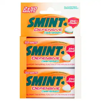 Dekamarkt Smint Defensive orange mint 2 stuks aanbieding