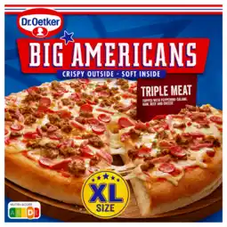 Dekamarkt Dr. Oetker Big Americans pizza XL triple meat aanbieding