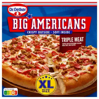 Dekamarkt Dr. Oetker Big Americans pizza XL triple meat aanbieding