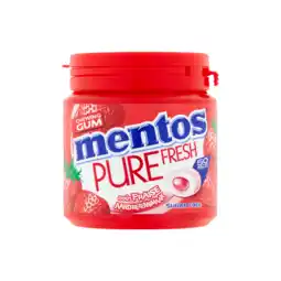 Dekamarkt Mentos Gum pure fresh strawberry 50 stuks aanbieding