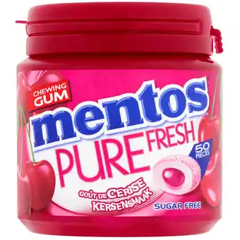 Dekamarkt Mentos Gum pure fresh cherry 50 stuks aanbieding