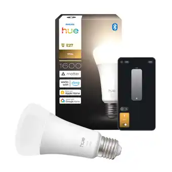 MediaMarkt Philips Hue Led A67 Bulb Warm Wit Licht E27 Fitting Slimme Ledlamp aanbieding