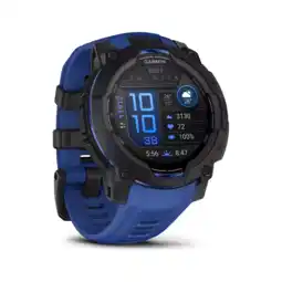 MediaMarkt Garmin Instinct 3 45mm Amoled Zwart/blauw Smartwatch Blauw aanbieding