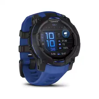 MediaMarkt Garmin Instinct 3 45mm Amoled Zwart/blauw Smartwatch Blauw aanbieding