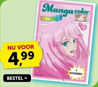 Boekenvoordeel Manga Color Kawaii aanbieding