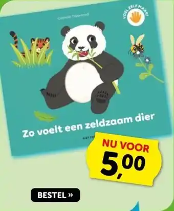 Boekenvoordeel Zo voelt een zeldzaam dier - Voelboek aanbieding