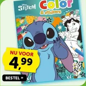 Boekenvoordeel Stitch Color & Stickers aanbieding