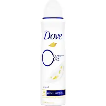 Dekamarkt Dove Deospray original 0% aanbieding