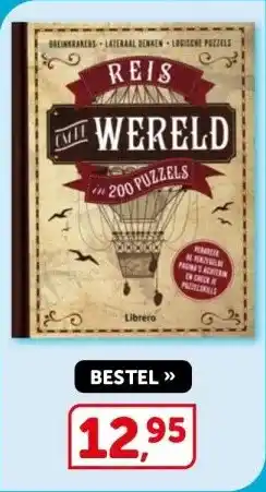 Boekenvoordeel Reis om de wereld in 200 puzzels aanbieding
