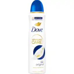 Dekamarkt Dove Deospray advanced care original aanbieding
