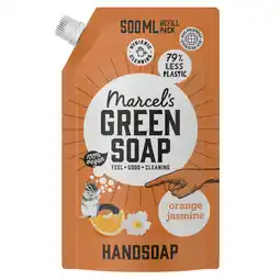 Dekamarkt Green Soap Handzeep refill sinaasappel & jasmijn aanbieding