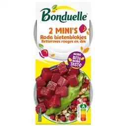 Dekamarkt Bonduelle Rode bietenblokjes 2 stuks aanbieding