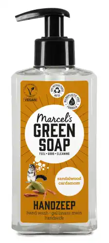 Dekamarkt Green Soap Vloeibare zeeppomp sandelhout & kardemom aanbieding