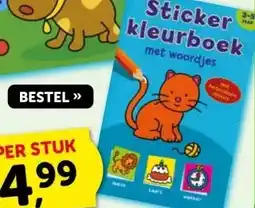 Boekenvoordeel Sticker Kleurboek met woordjes aanbieding
