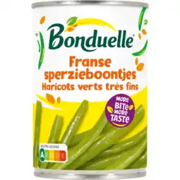Dekamarkt Bonduelle Sperzieboontjes Frans aanbieding