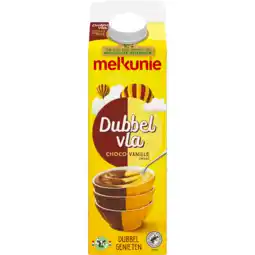 Dekamarkt Melkunie Dubbelvla chocolade vanille aanbieding