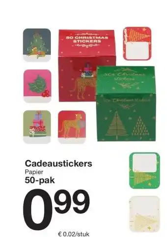 Zeeman Cadeaustickers aanbieding