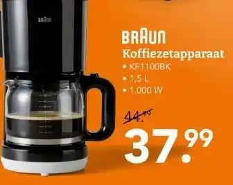 Blokker BRAUN Koffiezetapparaat aanbieding
