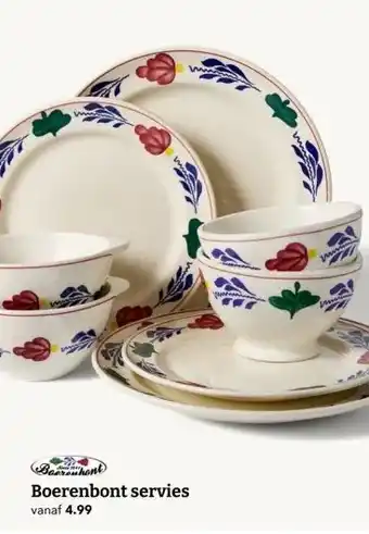 Blokker B Boerenbont servies aanbieding