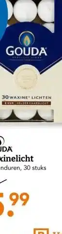 Blokker GOUDA Waxinelicht aanbieding